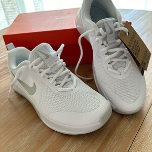 Nike White and Gray Mesh Sneakers